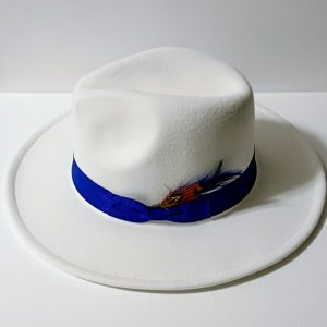 Blu & White Fedora